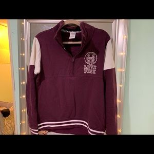 VS PINK half zipper sweater